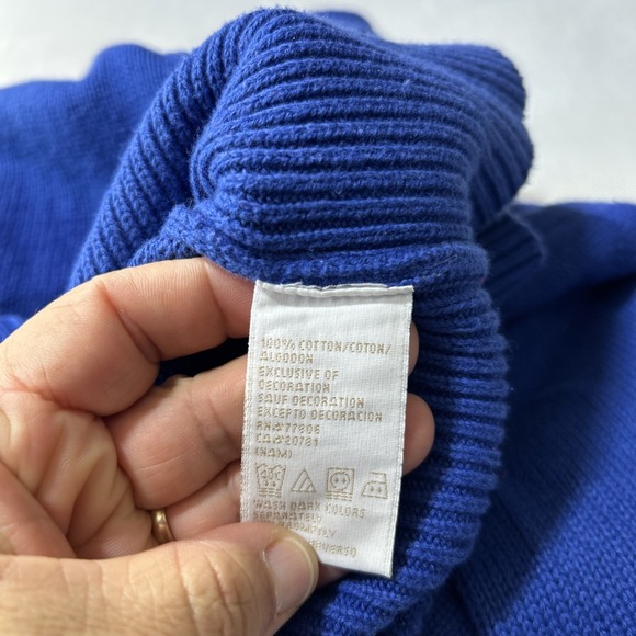 Vintage Women's Tommy Hilfiger Sweater Pullover Sweater  Blue Sz Large Crew Neck - Picture 9 of 10